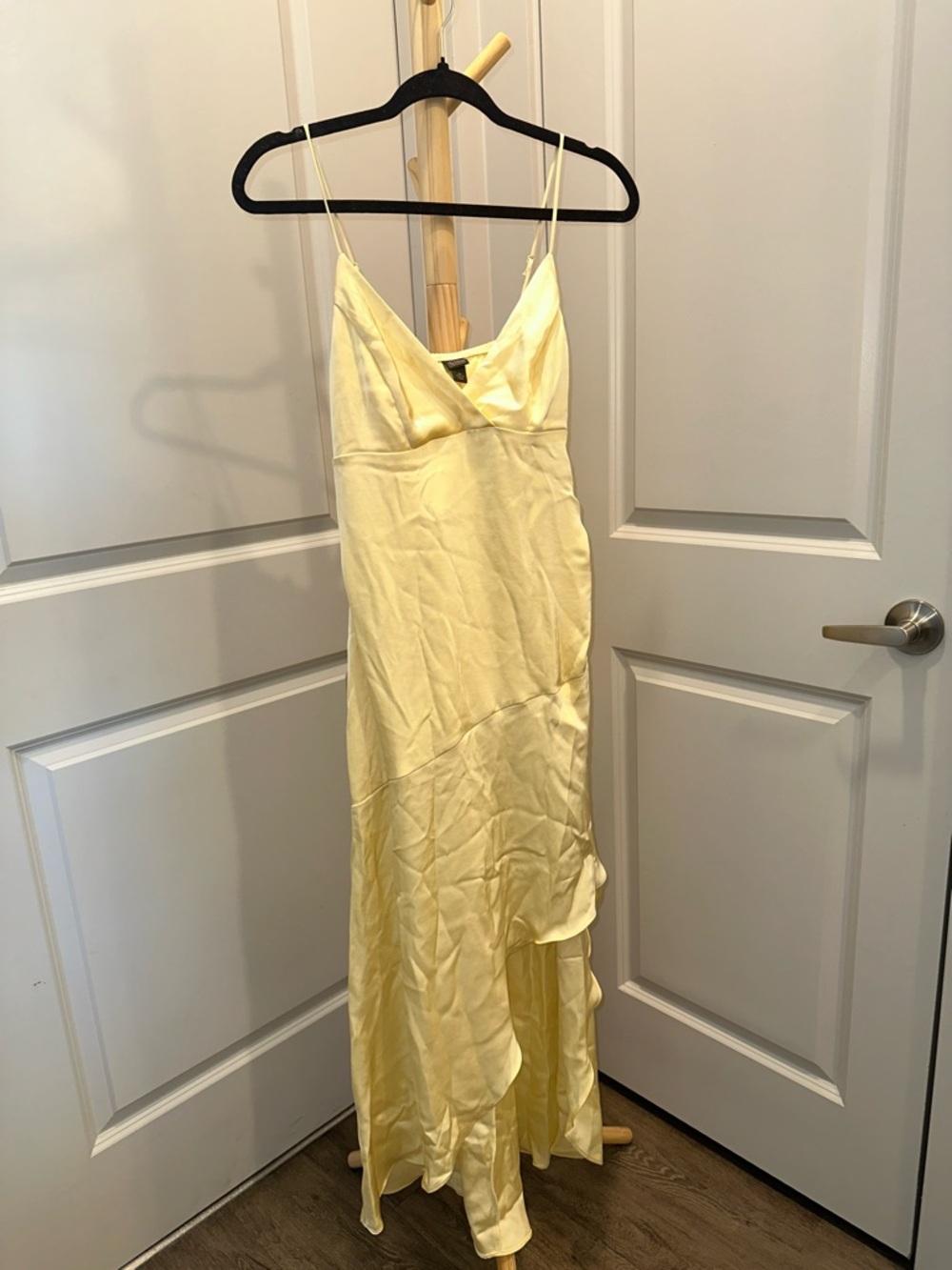 wild fable Pale Yellow Satin Slip Dress